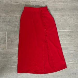 NWT Show Me Your Mumu Red Slit Skirt